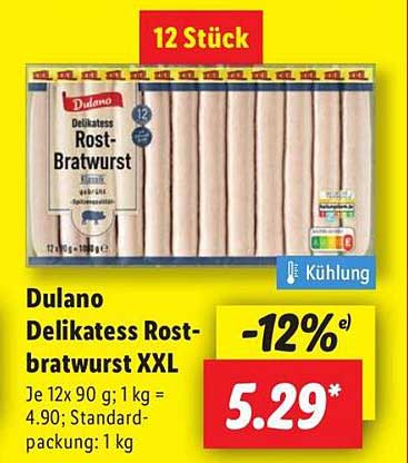 Dulano Delikatess Rostbratwurst XXL
