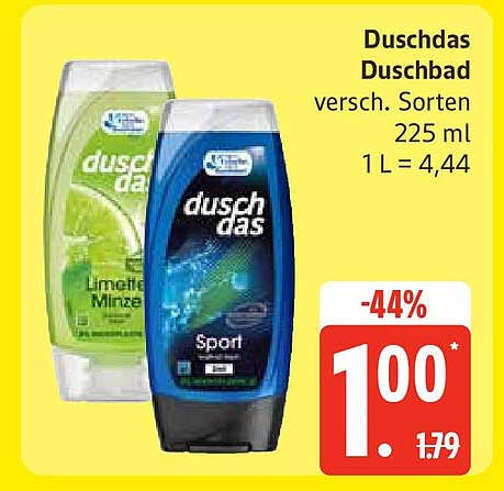 Duschdas Duschbad verschiedene Sorten 225 ml