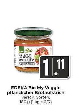 EDEKA Bio My Veggie pflanzlicher Brotaufstrich, verschieden Sorten