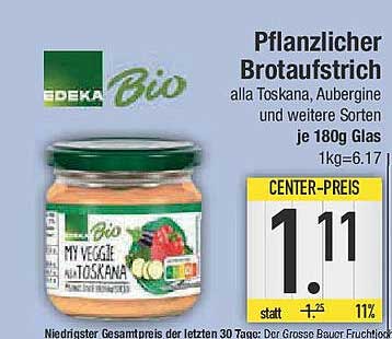 EDEKA Bio Pflanzlicher Brotaufstrich alla Toscana