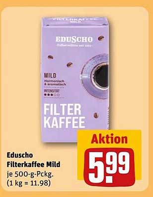Eduscho Filterkaffee Mild je 500-g-Pckg.