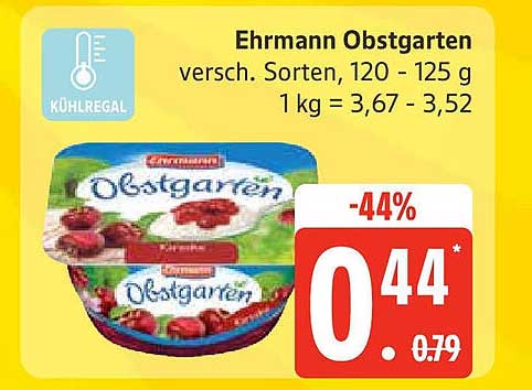 Ehrmann Obstgarten 120-125 g – Vielfältiger Genuss für jeden Geschmack