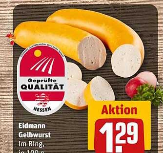 Eidmann Gelbwurst im Ring, 1,00 kg