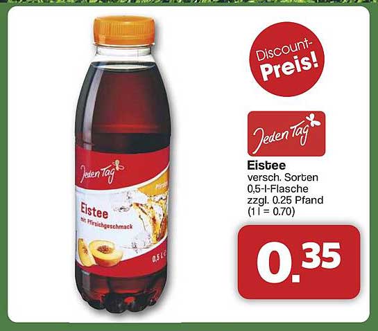 Eistee verschieden. 0,5-l-Flasche Gültig vom 2025-08-18 bis 2025-08-23