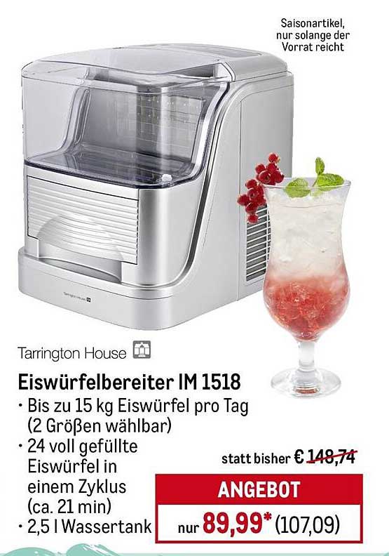 Eiswürfelbereiter IM 1518 von Tarrington House