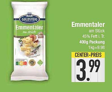 Emmentaler am Stück - 400g Packung