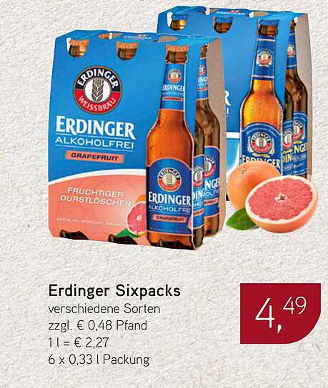 Erdinger Sixpacks - verschiedene Sorten
