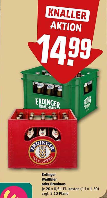 Erdinger Weißbier oder Brauhaus – Kastenangebot