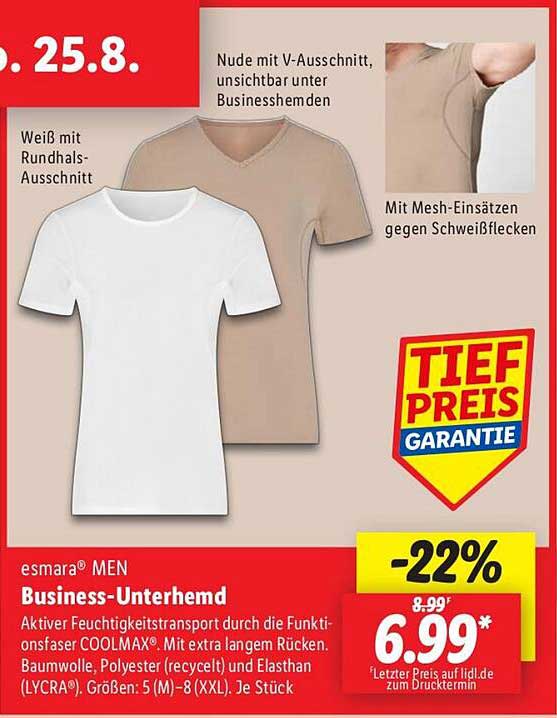 esmara® MEN Business-Unterhemd