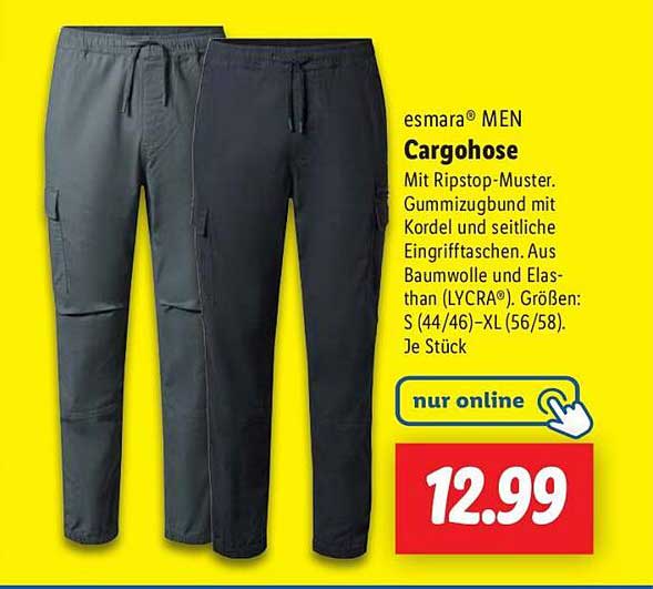esmarA® MEN Cargo-Hose mit Ripstop-Muster