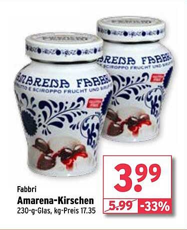 Fabbri Amarena-Kirschen 230-g-Glas