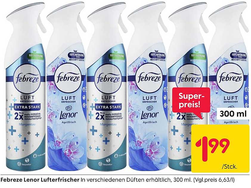 Febreze Lenor Lufterfrischer 300 ml in verschiedenen Düften
