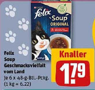 Felix Soup Geschmacksvielfalt vom Land, je 6 x 48-g-Btl.-Pckg.