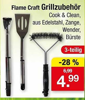 Flame Craft Grillzubehör 3-teilig - Cook & Clean