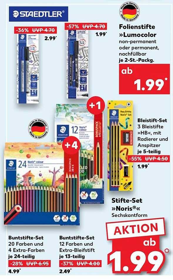 Folienschreiber Lumocolor, Bleistift-Set und Stifte-Set Noris