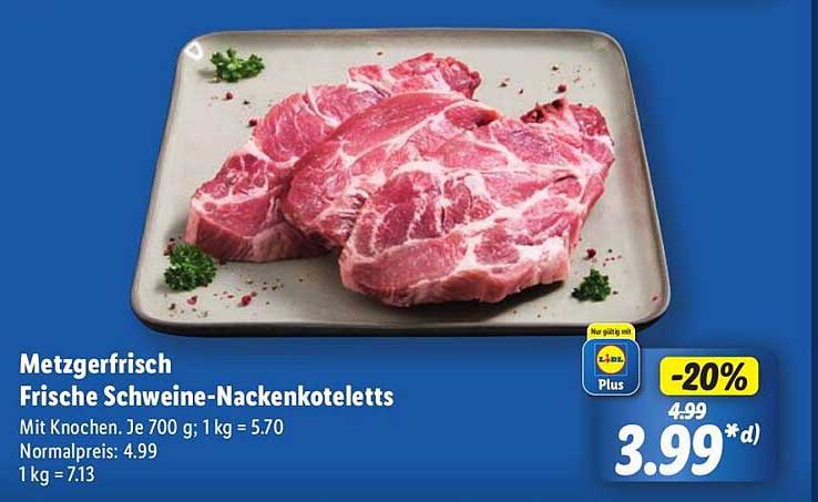 Frische Schweine-Nackensteaks - Metzgerfrisch