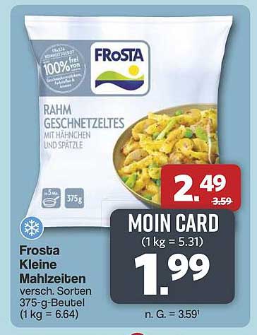 Frosta Kleine Mahlzeiten - Rahm Geschnetzeltes mit Hähnchen und Spätzle