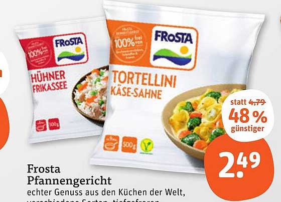 Frosta Pfannengericht - Tortellini Käse-Sahne