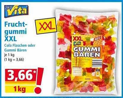 Fruchtgummi XXL - Cola Flaschen oder Gummi Bären 1 kg