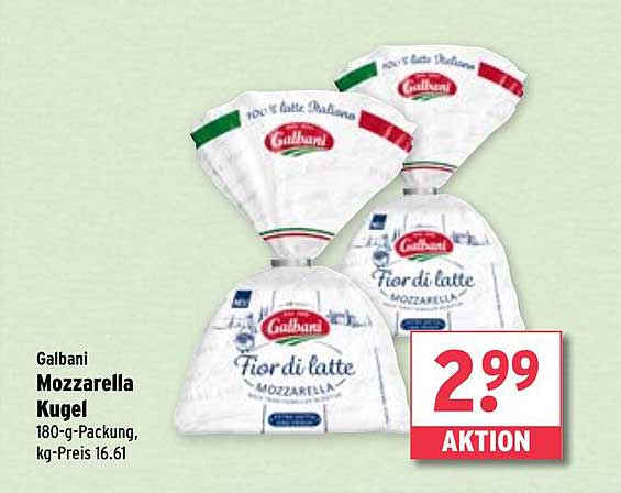 Galbani Mozzarella Kugel 180-g-Packung