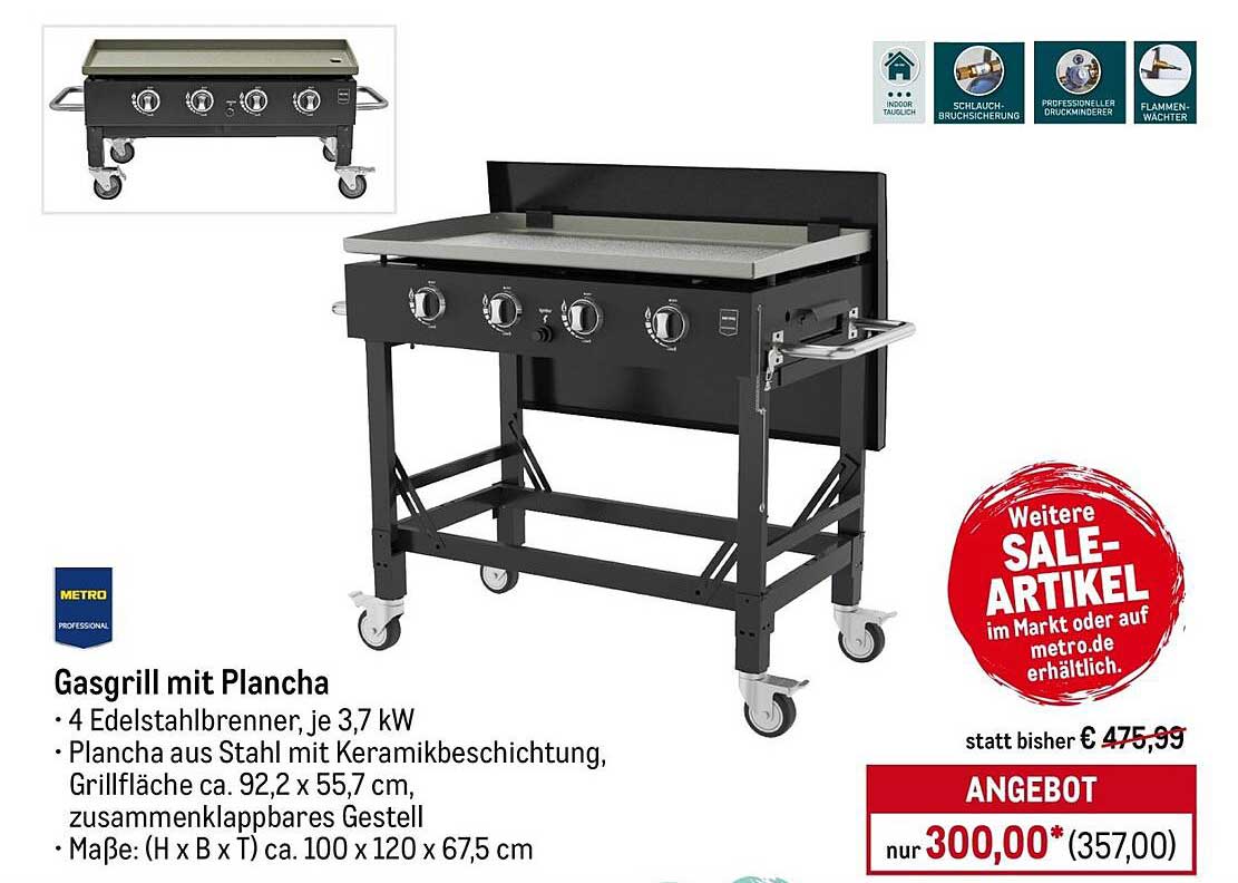 Gasgrill mit Plancha