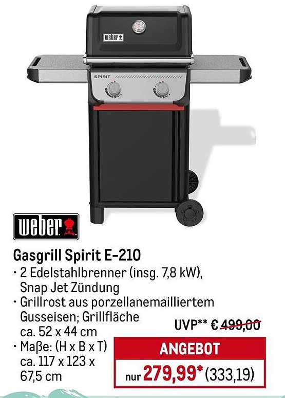 Gasgrill Spirit E-210 von Weber