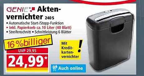 GENIE Aktenvernichter 240S