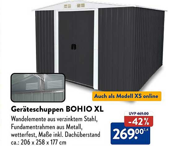 Gerätehaus BOHIO XL