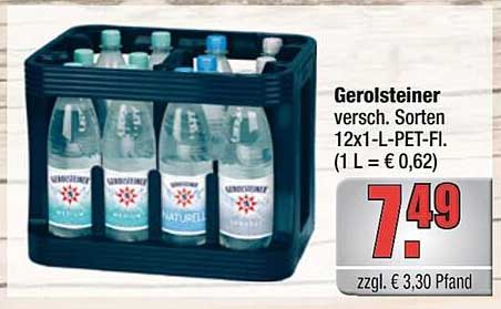 Gerolsteiner Mineralwasser 12x1L PET-Flasche