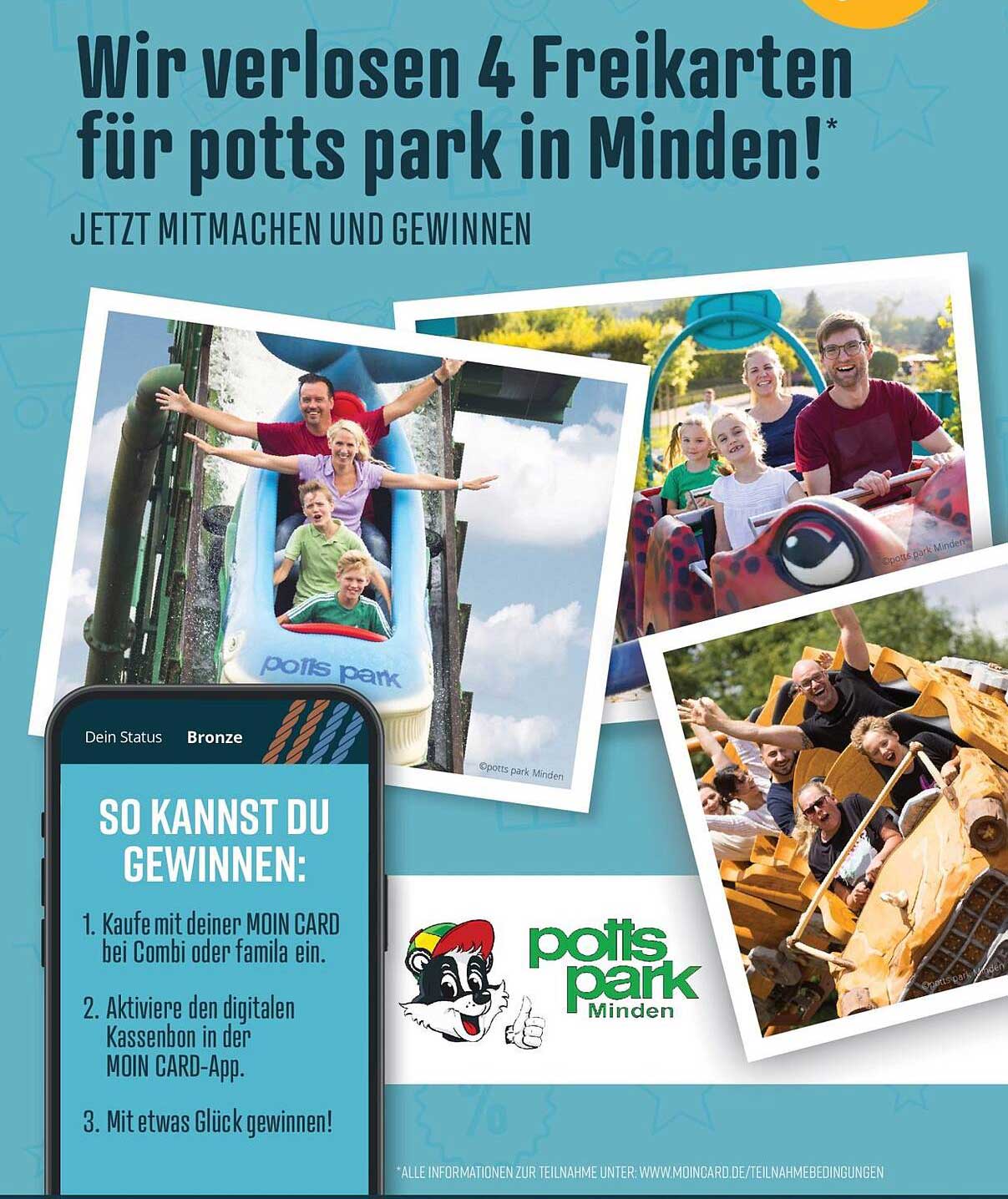 Gewinnspiel für 4 Freikarten für potts park in Minden