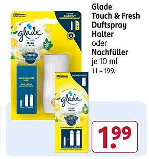 Glade Touch & Fresh Duftspray Halter oder Nachfüller je 10 ml