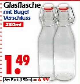 Glasflasche mit Bügel-Verschluss 250ml
