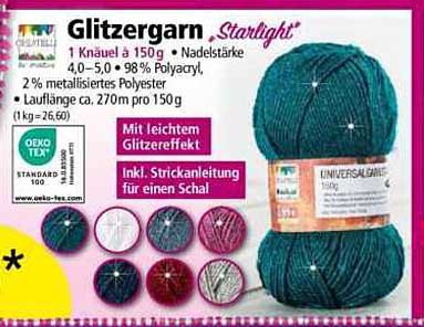 Glitzergarn 'Starlight' - 150 g