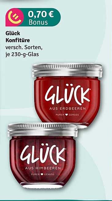 Glück Konfitüre – verschiedene Sorten, je 230-g-Glas