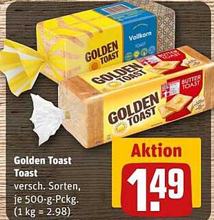 Golden Toast Toast, verschiedene Sorten, je 500-g-Pckg.