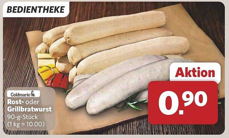 Goldmarie Rost- oder Grillbratwurst 90-g-Stück
