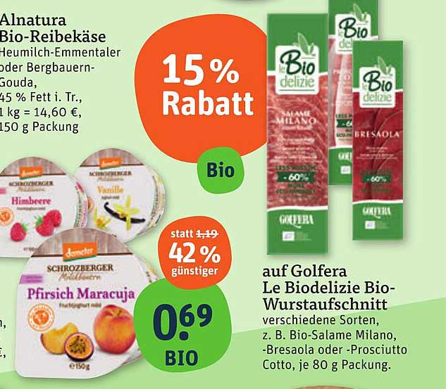 Golfera Le Biodelizie Bio-Wurstaufschnitt - verschiedene Sorten