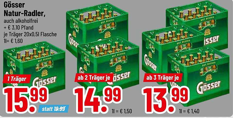 Gösser Natur-Radler, auch alkoholfrei – Gewinnerpreis