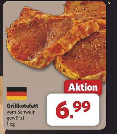 Grillkotelett vom Schwein, gewürzt 1 kg