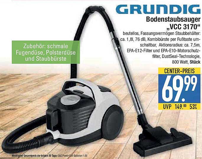 Grundig Bodenstaubsauger "VCC 3170"