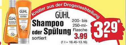 GUHL Shampoo oder Spülung 200- bis 250-ml-Flasche sortiert