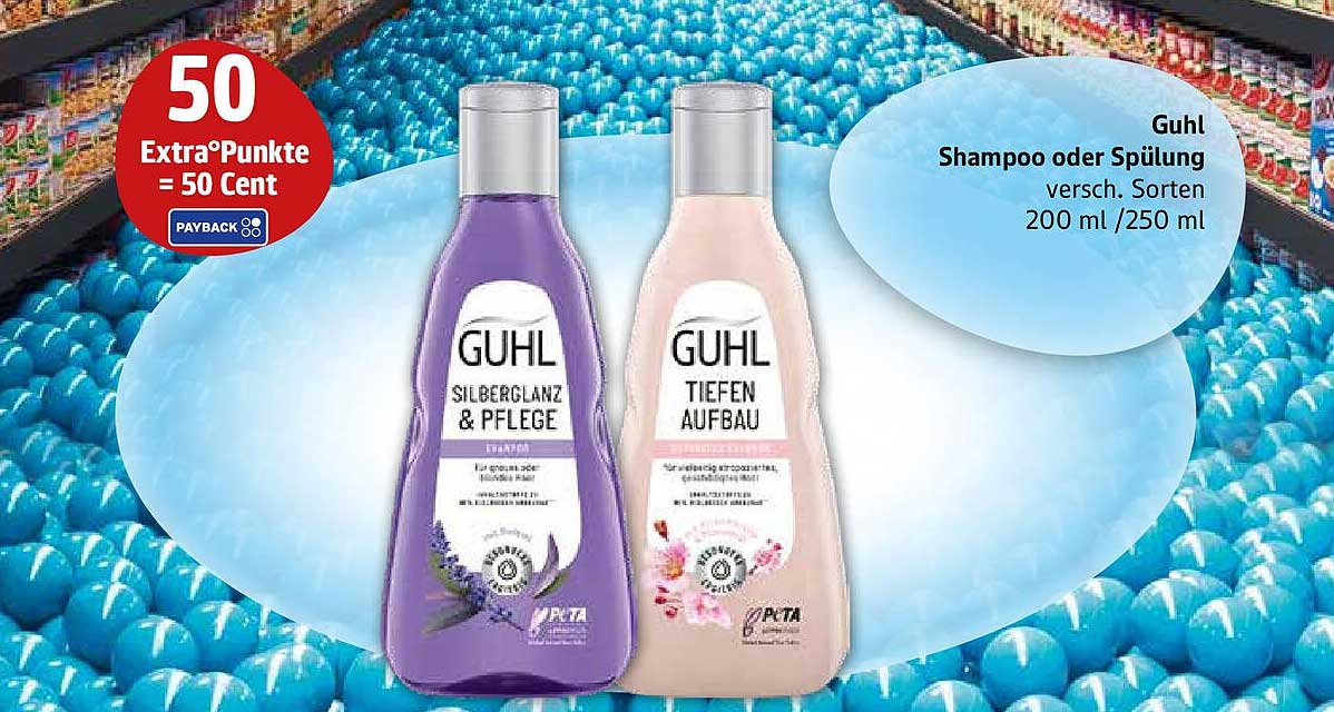 Guhl Shampoo oder Spülung 200 ml/250 ml - verschiedene Sorten