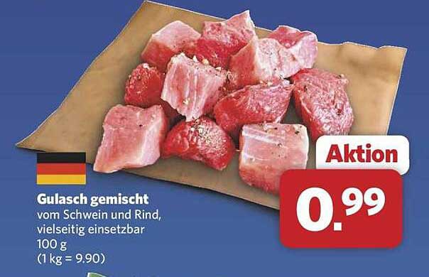 Gulasch gemischt vom Schwein und Rind - Vielseitig einsetzbar!