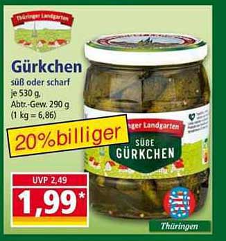 Gürken süß oder scharf 530 g