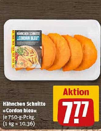 Hähnchen Schnitte »Cordon bleu« je 750-g-Pack