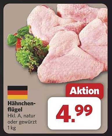Hähnchenflügel Hkl. A, natur oder gewürzt 1 kg
