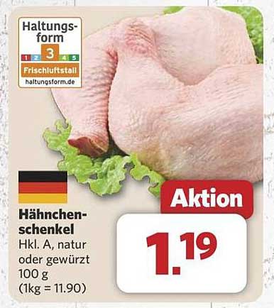 Hähnchenschenkel Hkl. A, natur oder gewürzt