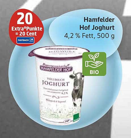 Hamfelder Hof Joghurt 4,2 % Fett, 500 g