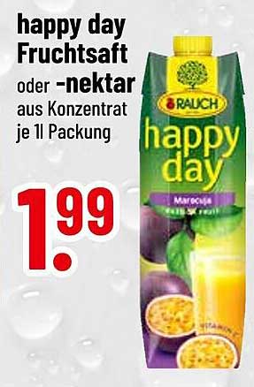 happy day Fruchtsaft oder -nektar aus Konzentrate, je 1 l Packung