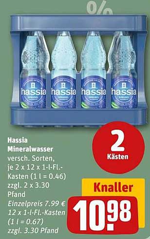 Hassia Mineralwasser 2 Kästen (verschiedene Sorten)